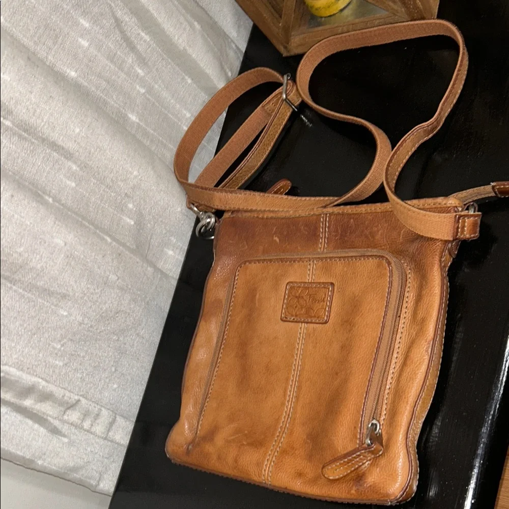 Fossil Brown Leather Crossbody Bag